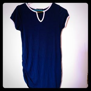 Navy Blue maternity top - Duetime brand in Medium